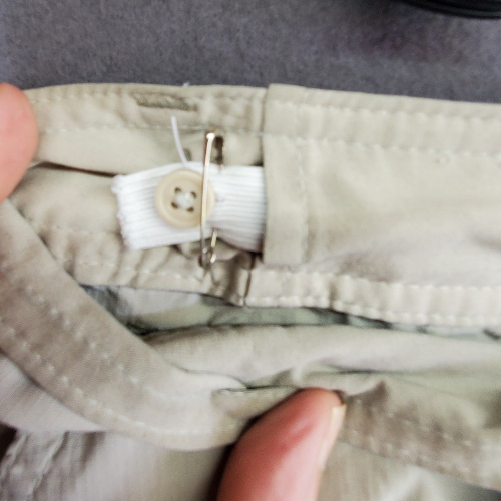 Columbia Tan Nylon Cargo Hiking Pants Womens 16 Regular Khaki Outdoor Travel - Picture 6 of 9